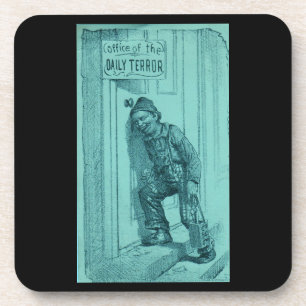 circa 1900 Kantoor van de dagelijkse terreur Bier Onderzetter