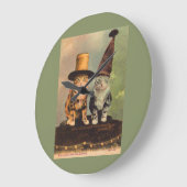 circa 1900 katten in petten RPPC Grote Klok (Hoek)