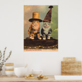 circa 1900 katten in petten RPPC Poster (Keuken)