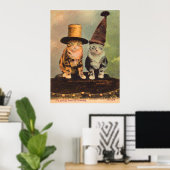 circa 1900 katten in petten RPPC Poster (Thuiskantoor)