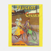 circa 1900 rijwielen en fietsen voor peugeot fleece deken (Voorkant)