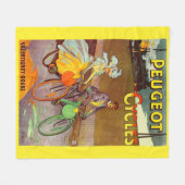 circa 1900 rijwielen en fietsen voor peugeot fleece deken (Voorkant (Horizontaal))