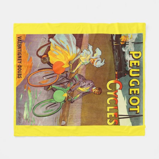 circa 1900 rijwielen en fietsen voor peugeot fleece deken (Voorkant (Horizontaal))