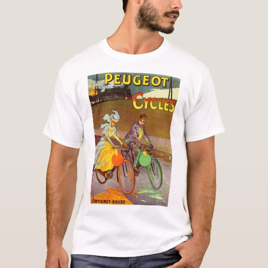 circa 1900 rijwielen en fietsen voor peugeot t-shirt (Voorkant)