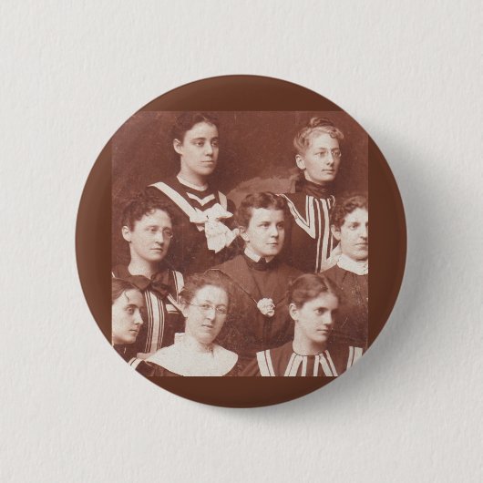 circa 1905 dameskoor ronde button 5,7 cm (Voorkant)