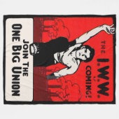 circa 1905 IWW wordt binnenkort gedrukt Fleece Deken (Voorkant (Horizontaal))