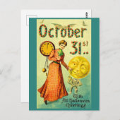 circa 1905 October 31 with Halloween Greetings Briefkaart (Voorkant / Achterkant)