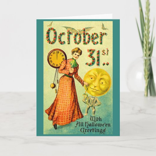  circa 1905 October 31 with Halloween Greetings Kaart (Voorkant)