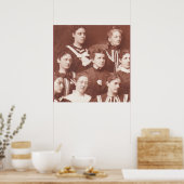 circa 1905 vrouwenkoor poster (Keuken)