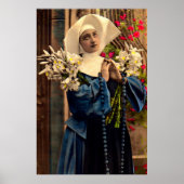 circa 1910 blauwe nun poster (Voorkant)