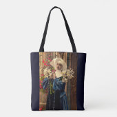 circa 1910 blauwe nun tote bag (Achterkant)