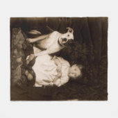 circa 1910 pitbull en baby RPPC Fleece Deken (Voorkant (Horizontaal))
