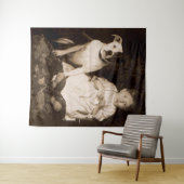 circa 1910 pitbull en baby RPPC Wandkleed (In Situ (horizontaal))