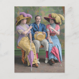 Circa 1910 Vaudeville artiesten print Briefkaart