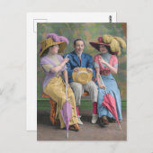 Circa 1910 Vaudeville artiesten print Briefkaart (Voorkant / Achterkant)