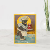 circa 1912 Magic Yeast owl en print Notitiekaartje (Voorkant)
