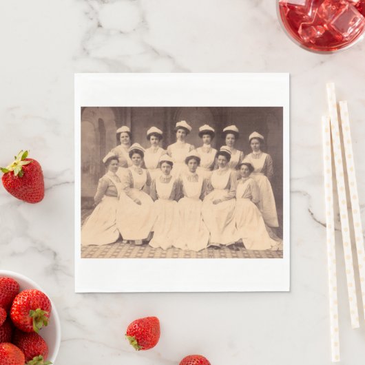 circa 1914 afgestudeerden in de verpleegkunde servetten (Insitu)