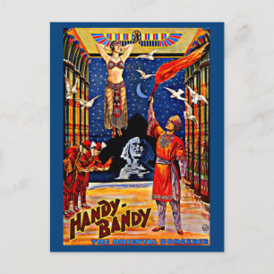 circa 1920 poster met handy-Bandy magiër Briefkaart