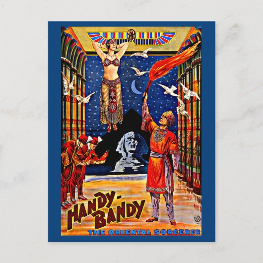 circa 1920 poster met handy-Bandy magiër Briefkaart (Voorkant)