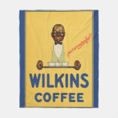 circa 1930 Wilkins koffie en gedrukt Fleece Deken (Voorkant)