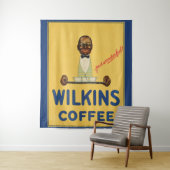 circa 1930 Wilkins koffie en gedrukt Wandkleed (In situ)