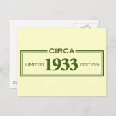 circa 1933 briefkaart (Voorkant / Achterkant)