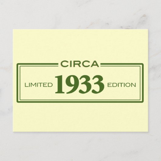 circa 1933 briefkaart (Voorkant)