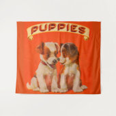 circa 1934 PUPPIES print Wandkleed (Voorkant (horizontaal))