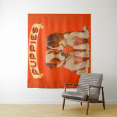 circa 1934 PUPPIES print Wandkleed (In situ)