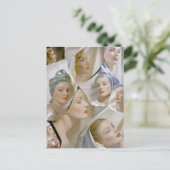 circa 1940 mooie vrouwen briefkaart (Staand voorkant)