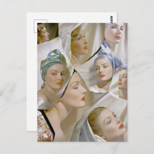 circa 1940 mooie vrouwen briefkaart (Voorkant / Achterkant)