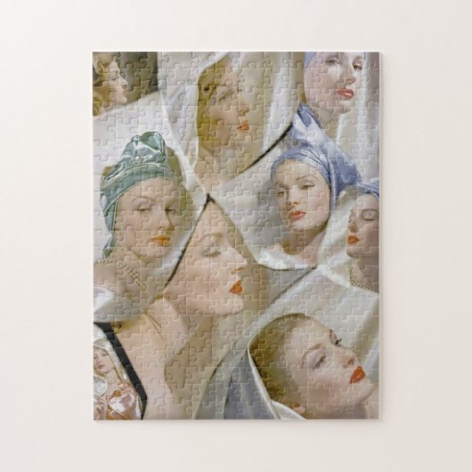 circa 1940 mooie vrouwen legpuzzel (Verticaal)