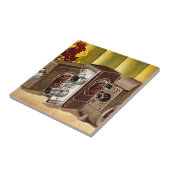 circa 1950 filmcamera's voor thuisgebruik tegeltje (Zijkant)