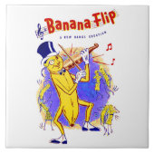 circa 1950 muziekcover in bananenspiegels tegeltje (Voorkant)