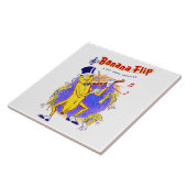 circa 1950 muziekcover in bananenspiegels tegeltje (Zijkant)