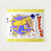 circa 1950 muziekprint van banaanspiegels wandkleed (Voorkant (horizontaal))