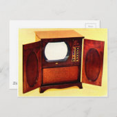 circa 1950 televisietoestel nr. 1 briefkaart (Voorkant / Achterkant)