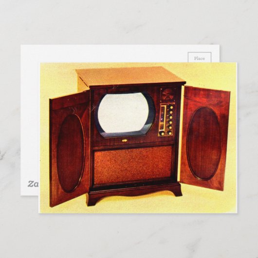 circa 1950 televisietoestel nr. 1 briefkaart (Voorkant / Achterkant)