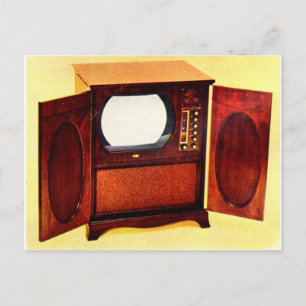 circa 1950 televisietoestel nr. 1 briefkaart