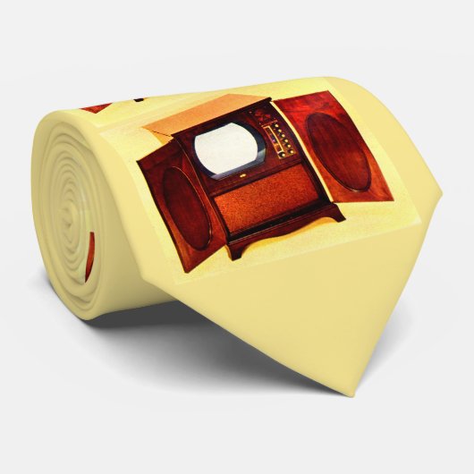 circa 1950 televisietoestel nr. 1 stropdas (Opgerold)