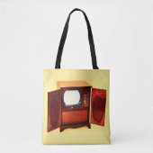 circa 1950 televisietoestel nr. 1 tote bag (Voorkant)