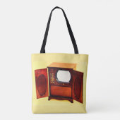 circa 1950 televisietoestel nr. 1 tote bag (Achterkant)