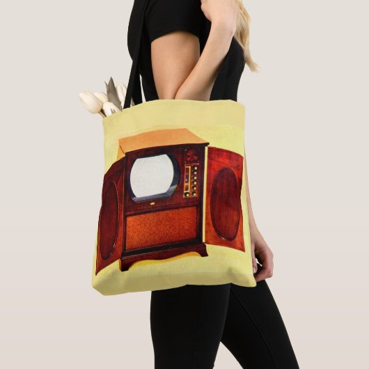 circa 1950 televisietoestel nr. 1 tote bag (Dichtbij)