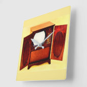 circa 1950 televisietoestel nr. 1 vierkante klok (Hoek)