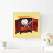 circa 1950 televisietoestel nr. 1 vierkante klok (Huis)