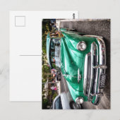 Circa 1951 Chevrolet, Deluxe Stationwagon in groen Briefkaart (Voorkant / Achterkant)