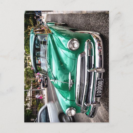 Circa 1951 Chevrolet, Deluxe Stationwagon in groen Briefkaart (Voorkant)