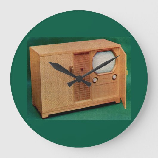 circa 1951 televisietoestel Deense moderne nr. 2 Grote Klok (Voorkant)