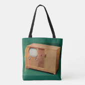 circa 1951 televisietoestel Deense moderne nr. 2 Tote Bag (Achterkant)