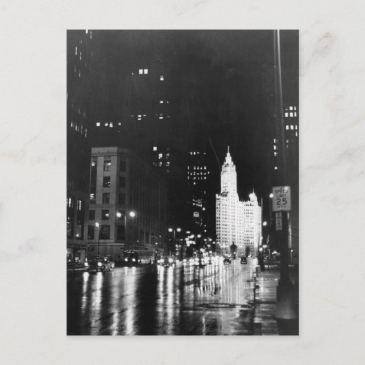 circa 1954: een uitzicht op Michigan Avenue Briefkaart (Voorkant)